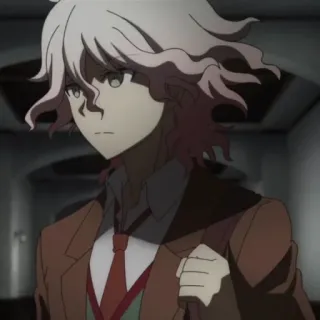 🧐 Nagito Komaeda Danganronpa anime, boy, character, video game, Danganronpa telegram sticker