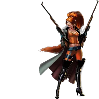 👊 woman, gun, weapon, character, sniper, comics telegram sticker