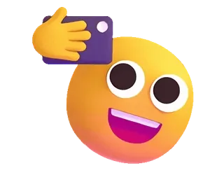 🤳 Emoji, Sorriso, Selfie, Digitale, Felice, Giallo telegram sticker
