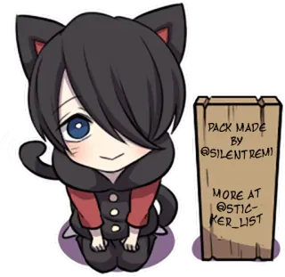 🕧 PACK MADE BY @SILENTREMI
MORE AT @STICKER_LIST Katze, Anime, Sticker, Chibi, Kawaii telegram sticker