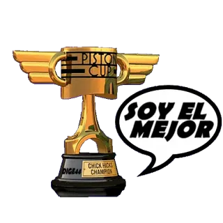 🏆 SOY EL MEJOR troféu, Carros filme, So El Mejor, espanhol, Copa Pistão, Chick Hicks telegram sticker