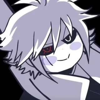 ❤️ desenho animado, personagem, escala de cinza telegram sticker