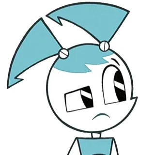 😐 Jenny Wakeman My Life as a Teenage Robot Dessin animé, Robot, Adolescent, Triste, Nickelodeon, Jenny Wakeman, Ma vie de robot adolescente telegram sticker