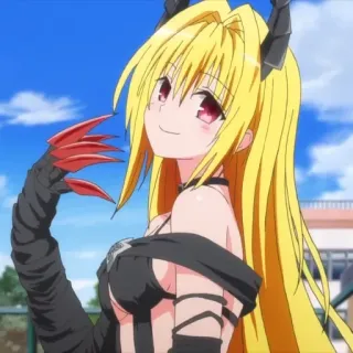 🎭 Yami To Love-Ru อนิเมะ, มังงะ, To Love-Ru, ยามิ, โกลเด้น ดาร์คเนส telegram sticker