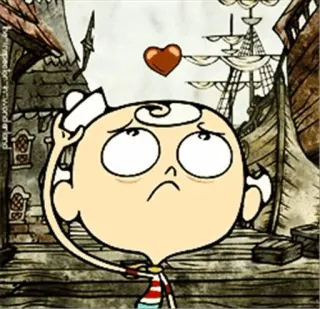 💔 Desenho animado, Fofo, Amor, Coração, Marinheiro, Animado whatsapp sticker