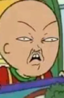 🤔 Caillou cartoon, child, tv show, angry, annoyed whatsapp sticker