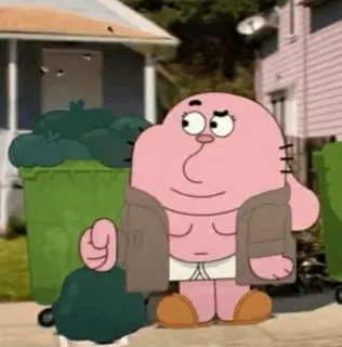 😁 Richard Watterson The Amazing World of Gumball cartoon, The Amazing World of Gumball, Richard Watterson, pink, funny whatsapp sticker