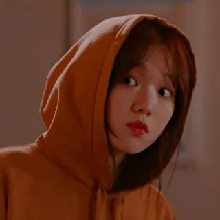 ▫️ wanita, korea, asia, potret, hoodie, wajah, orang whatsapp sticker