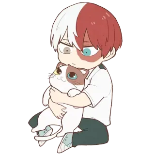 🐈 Shoto Todoroki My Hero Academia Anime, Manga, Chibi, Kucing, Imut, Todoroki, My Hero Academia whatsapp sticker