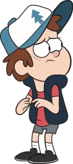 😳 Dipper Pines Gravity Falls Dessin animé, Personnage, Dipper, Pines, Gravity Falls telegram sticker