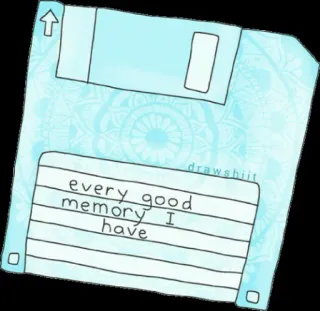 💾 every good memory I have disquete, memória, retro, desenho, nostalgia whatsapp sticker