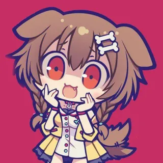 💢 Inugami Korone Anime, Ragazza cane, Vtuber, Carino, Chibi, Inugami Korone whatsapp sticker