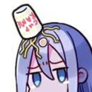 ❤️ CUP RAME anime, cup ramen, food, tired, meme telegram sticker