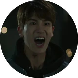 😡 grito, enfado, molesto, emoción, retrato, hombre, expresión telegram sticker