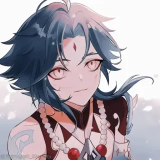💠 Xiao Genshin Impact anime, genshin impact, xiao, video game, character, fantasy whatsapp sticker