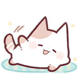 👋 猫, 動物, かわいい, ステッカー, 漫画, 睡眠, 横たわる whatsapp sticker