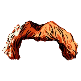 🤠 tóc, tóc giả, kiểu tóc, màu cam, trang phục, phụ kiện telegram sticker