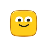 💋 Emoji, Sorriso, Amarelo, Rosto, Feliz whatsapp sticker