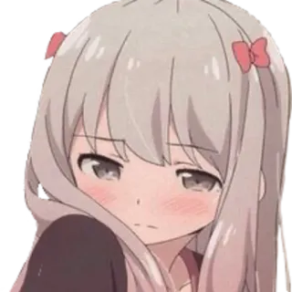 😔 Anime, Mädchen, süß, Manga, Cartoon telegram sticker