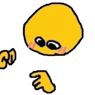😳 Go Emoji, Amarelo, Personagem telegram sticker