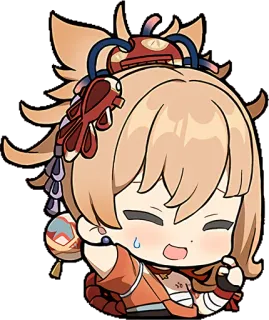 😅 Yoimiya Genshin Impact โยอิมิยะ, เก็นชินอิมแพ็กต์, อนิเมะ, สติกเกอร์, วิดีโอเกม, ตัวละคร telegram sticker