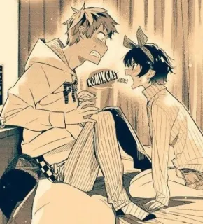🤬 KOMIK CAST anime, manga, romance, couple, illustration telegram sticker