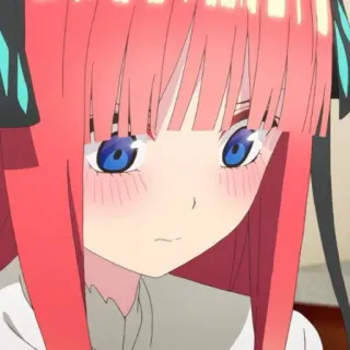 🍷 Nino Nakano The Quintessential Quintuplets Anime, Personagem, Mangá, Cabelo Rosa, Fofo whatsapp sticker