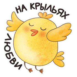 ❤️ НА КРЫЛЬЯХ ЛЮБВИ. 사랑, 새, 귀여운, 동물, 나는 whatsapp sticker
