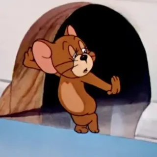 💗 Jerry Tom and Jerry dessin animé, souris, course, personnage, comédie, animation whatsapp sticker