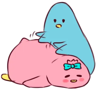 ⛑ penguin, cute, cartoon, animals, friendship telegram sticker