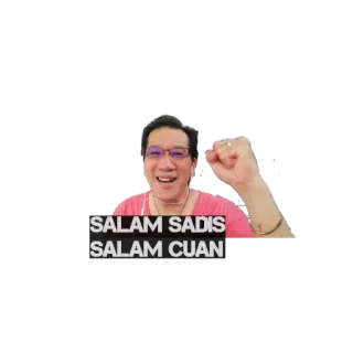 😁 SALAM SADIS
SALAM CUAN greeting, success, wealth, optimism, encouragement, motivation telegram sticker