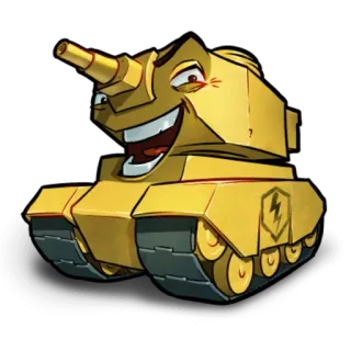 😁 carro armato, guerra, veicolo, cartoni animati, divertente telegram sticker