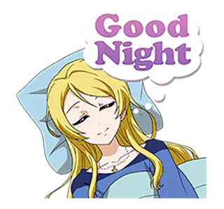 🌙 Good Night chúc ngủ ngon, giấc ngủ, anime, hoạt hình, mơ, nghỉ ngơi telegram sticker