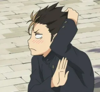 🗿 Yu Nishinoya Haikyuu!! anime, manga, haikyuu, nishinoya, volley telegram sticker