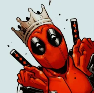 🤔 Deadpool Deadpool, Marvel, King, Crown, Superhero, Comics telegram sticker