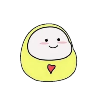 🍼 การ์ตูน, น่ารัก, ตัวละคร, หัวใจ, สีเหลือง telegram sticker