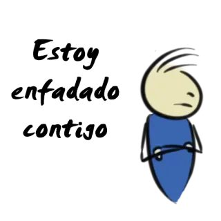 😒 boneco palito, desenho animado, entediado, irritado, desapontado, triste telegram sticker