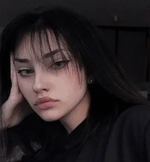 ☁️ femme, fille, portrait, beauté, cheveux, visage telegram sticker