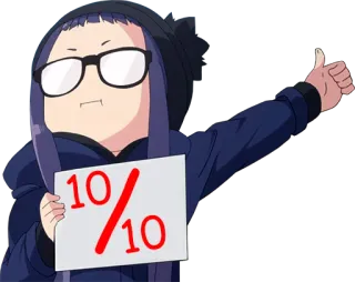 💯 10/10 动漫, 评分, 10/10, 点赞 telegram sticker