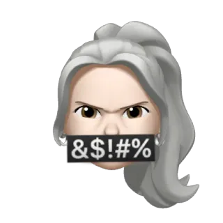 💍 &!#%@ emoji, censored, mouth, angry, frustrated, annoyed telegram sticker