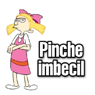 😀 PInche imbecil helga pataki, cartoon, insult, offensive, spanish telegram sticker
