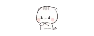 🙁 MTHHIK1 gato, lindo, kawaii whatsapp sticker