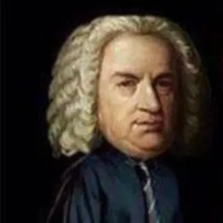 😐 Bach Bach, composer, classical music, music, portrait telegram sticker
