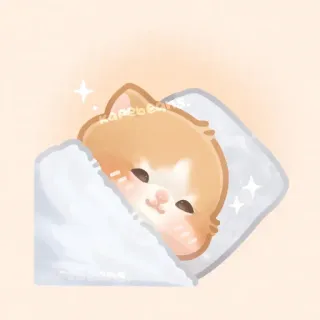 ✨ gato, gatinho, dormindo, fofo, animal, desenho animado telegram sticker