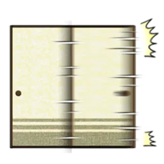 🤔 puerta, puerta corredera, japonés, madera, habitación, interior whatsapp sticker