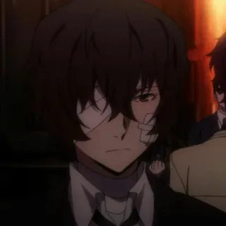 🥀 Dazai Osamu Bungou Stray Dogs アニメ, 中指, 攻撃的, 太宰, 文豪ストレイドッグス telegram sticker