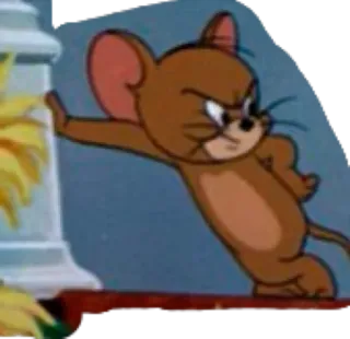 🤬 Jerry Tom and Jerry cartone animato, topo, Jerry, arrabbiato telegram sticker