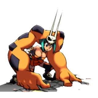 🏆 Cerebella Skullgirls 비디오 게임, 격투 게임, Cerebella, Skullgirls, 캐릭터, 애니메이션 telegram sticker