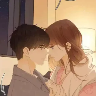 ❣ couple, love, romance, affection, portrait telegram sticker
