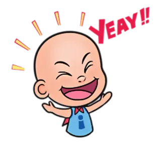 😘 YEAY!! fête, excité, dessin animé, joyeux telegram sticker